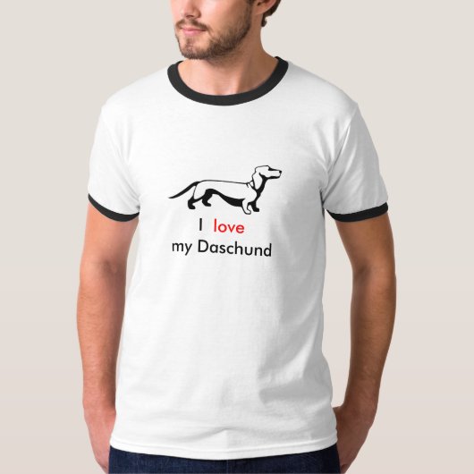 Daschund Liebhaber-Shirt T-Shirt (Vorderseite)