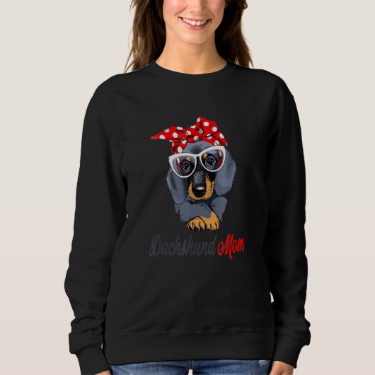Daschund Mama Niedlich Sweatshirt (Vorderseite)