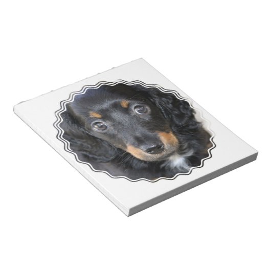 Daschund Puppy Dog Notepad Notizblock (angewinkelt)