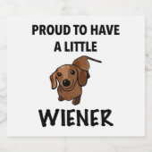 Daschund Schaumweinetikett (Einzelnes Label)