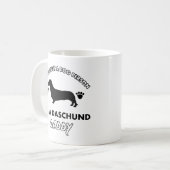 Daschund Vater-Hundevati Kaffeetasse (Vorderseite Links)