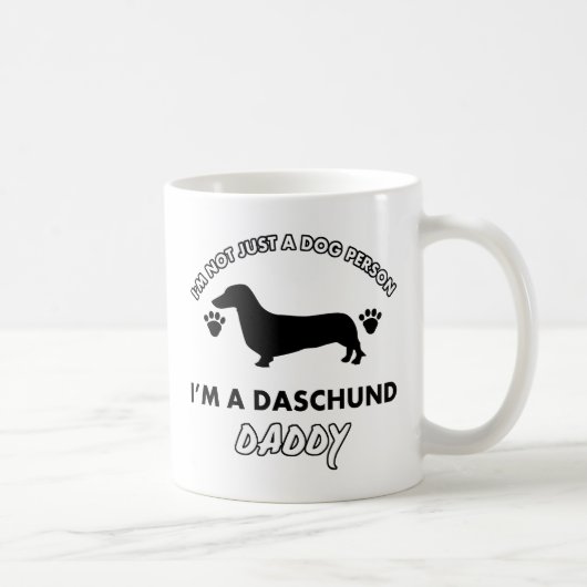 Daschund Vater-Hundevati Kaffeetasse (Rechts)