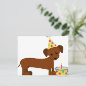 DaschundBDay Karte (Stehend Vorderseite)