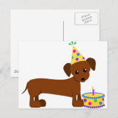 DaschundBDay Postkarte (Vorne/Hinten)