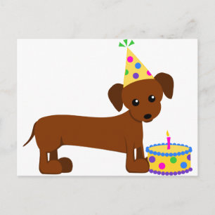 DaschundBDay Postkarte