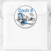 Dash 8 Aufkleber (Fabrikleben) (Tasche)
