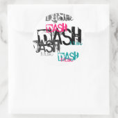 Dash, DASH, Dash, Dash, Dash, Musik, Musik, Mus... Runder Aufkleber (Tasche)