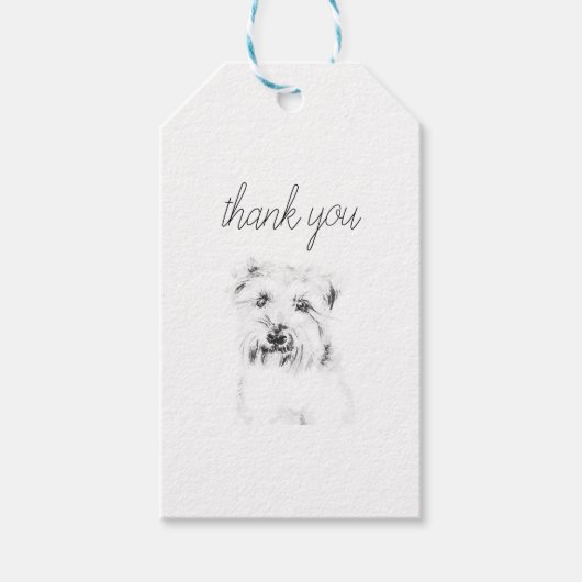 Dash der Hund Geschenkanhänger (Vorderseite)