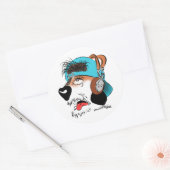 Dash! Der Hundeschlag Runder Aufkleber (Umschlag)