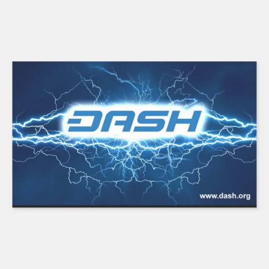 DASH Electric Sicker Rechteckiger Aufkleber (Vorderseite)