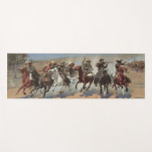 Dash für Holz von Frederic Remington Yogamatte (Vorderseite (Horizontal))