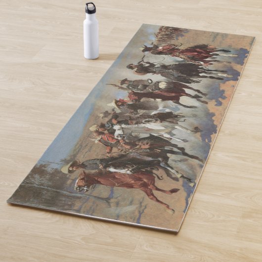 Dash für Holz von Frederic Remington Yogamatte (Beispiel)