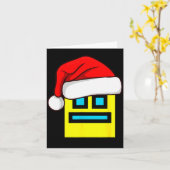 Dash-Geometrie-Wiederholung-Weihnachtsmannhut-Spie Karte (Gelbe Blume)