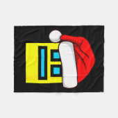 Dash Geometry Repeat Christmas Santa Hat Game Vide Fleecedecke (Vorderseite (Horizontal))
