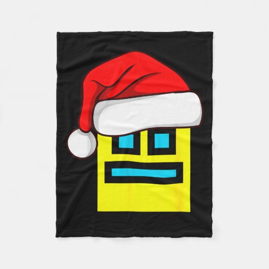 Dash Geometry Repeat Christmas Santa Hat Game Vide Fleecedecke (Vorderseite)