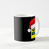 Dash Geometry Repeat Christmas Santa Hat Game Vide Kaffeetasse (VorderseiteRechts)