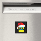 Dash Geometry Repeat Christmas Santa Hat Game Vide Magnet (In Situ (Geschirrspüler))