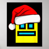 Dash Geometry Repeat Christmas Santa Hat Game Vide Poster (Vorne)
