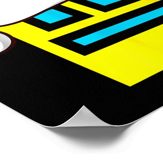 Dash Geometry Repeat Christmas Santa Hat Game Vide Poster (Ecke)