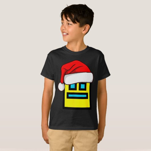 Dash Geometry Repeat Christmas Santa Hat Game Vide T-Shirt (Vorne ganz)