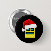 Dash Geometry Wiederholung der Weihnachtsmannmütze Button (Vorne & Hinten)