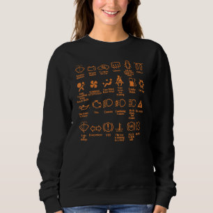 Dash Icons Autowarnleuchten Autogarage Mechanik Sweatshirt