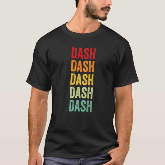Dash Krypto Regenbogen Text T-Shirt (Vorderseite)