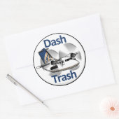 Dash Trash (United Express Livery) Runder Aufkleber (Umschlag)