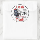 Dash Trash (USAir Express Livery) Runder Aufkleber (Tasche)