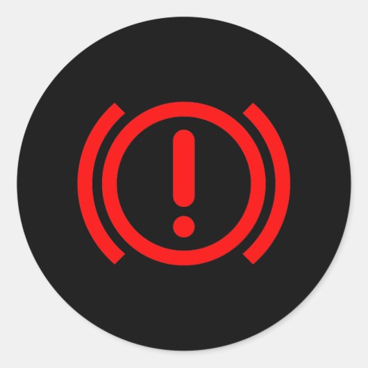 Dashboard Brake Warning Light Runder Aufkleber (Vorderseite)