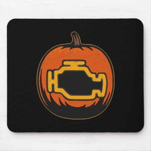 Dashboard Car Karo Motor Funny Pumpween Halloween Mousepad (Vorne)