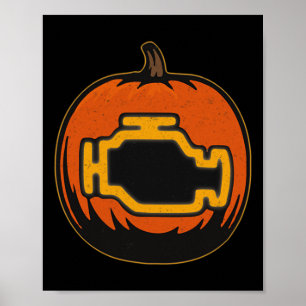 Dashboard Car Karo Motor Funny Pumpween Halloween Poster