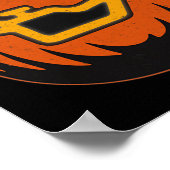 Dashboard Car Oil Problem Leicht Funny Pumpkin Hal Poster (Ecke)