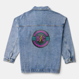 Dashboard Confessional-Logo im Vintage-Stil Grafik Jeansjacke