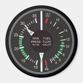 Dashboard für den Mehrfachdruck und den Kraftstoff Magnet