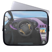 Dashboard für Sportwagen Laptopschutzhülle (Vorderseite)