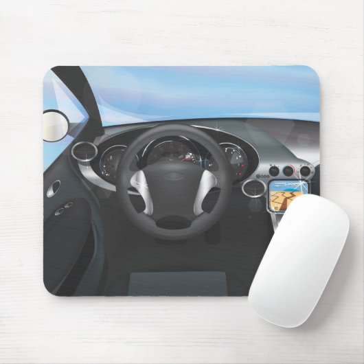 Dashboard für Sportwagen Mousepad (Mit Mouse)