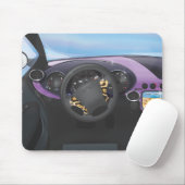 Dashboard für Sportwagen Mousepad (Mit Mouse)