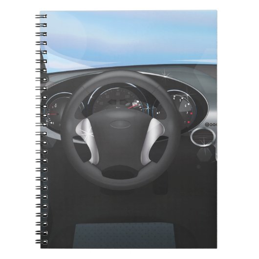 Dashboard für Sportwagen Notizblock (Vorderseite)