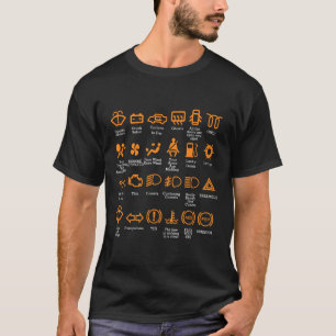 Dashboard Icons Coffee Tasse Car Typ Car Lover Mec T-Shirt