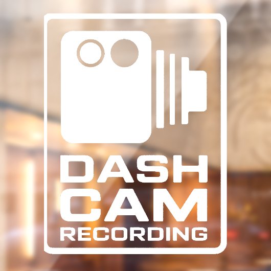 Dashcam In Car Camera Recording Fensteraufkleber (Blatt 2)