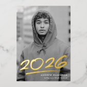 Dashed 2025 Foil Foto Abschluss Ankündigung (Vorderseite)