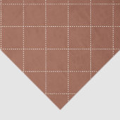 Dashed Diamond Grid Geometric Deep Rust Seidenpapier (Ausschnitt)