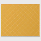 Dashed Diamond Grid Geometric Goldenrod Geschenkpapier (Flach)