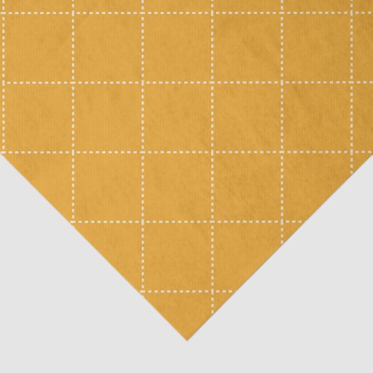 Dashed Diamond Grid Geometric Goldenrod Seidenpapier (Ausschnitt)