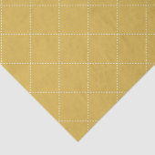 Dashed Diamond Grid Geometric Mustard Gold Seidenpapier (Ausschnitt)