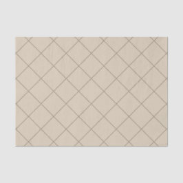 Dashed Diamond Grid Geometric Sand Color Seidenpapier