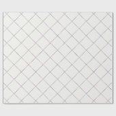 Dashed Diamond Grid Geometric Soft White Geschenkpapier (Flach)