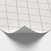 Dashed Diamond Grid Geometric Soft White Geschenkpapier (Ecke)