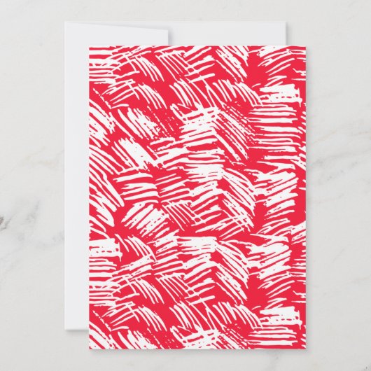 Dashed Modern Red Foto Abschluss Ankündigung (Rückseite)